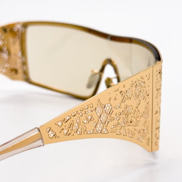 NEW DG2317 02/71 DOLCE&GABBANA GOLD SHIELD WOMEN SUNGLASSES DOLCE&GABBANA - Picture 8 of 9